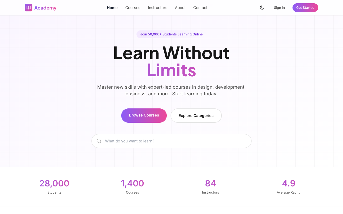 Academy Template Preview