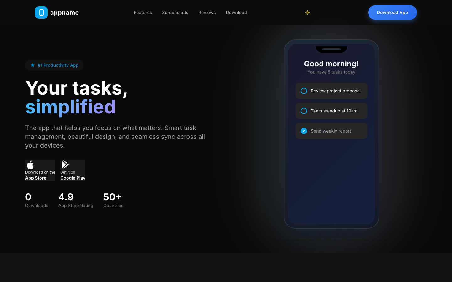 App Template Preview