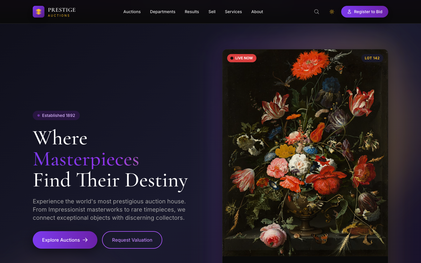 Auction Template Preview