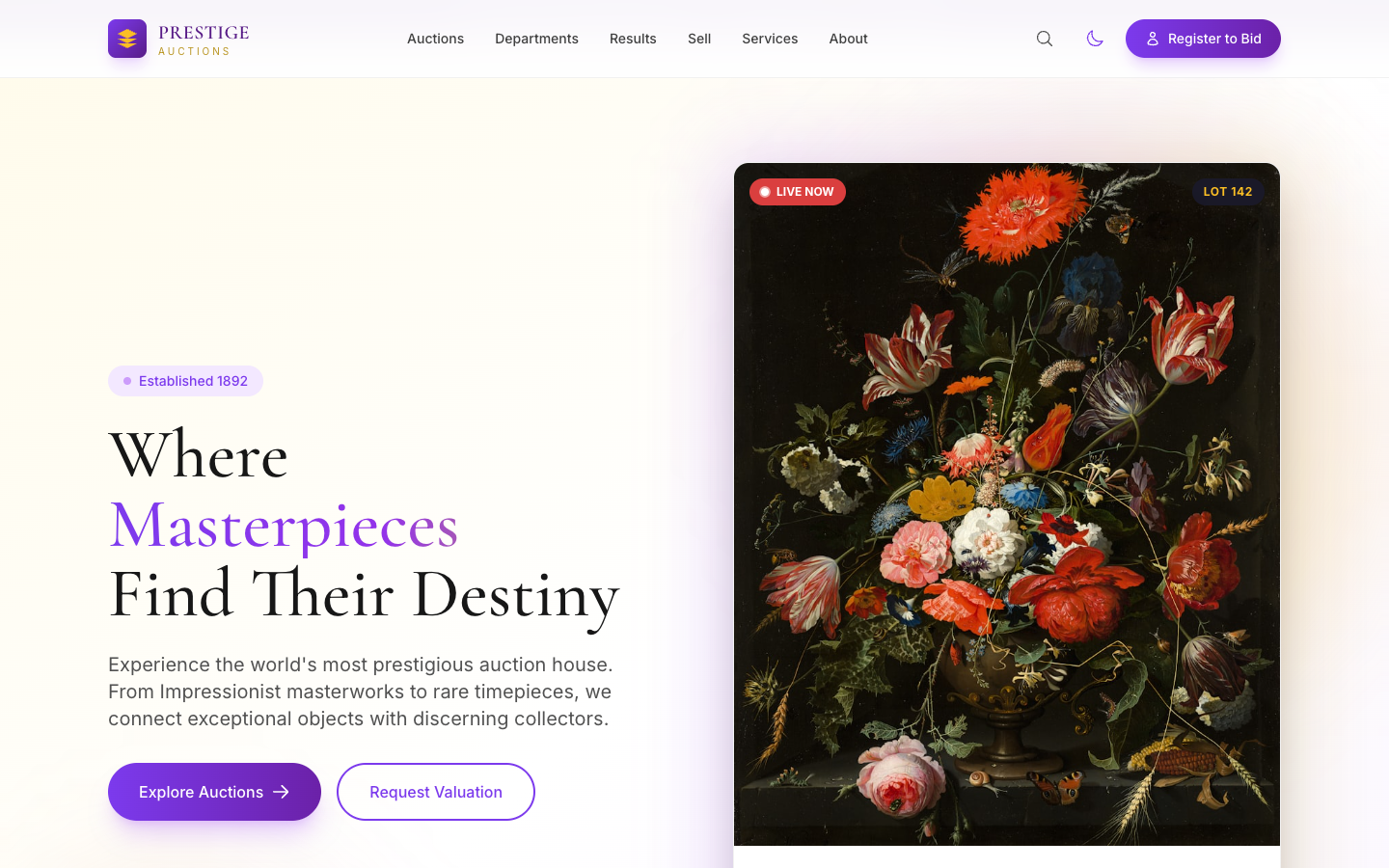 Auction Template Preview