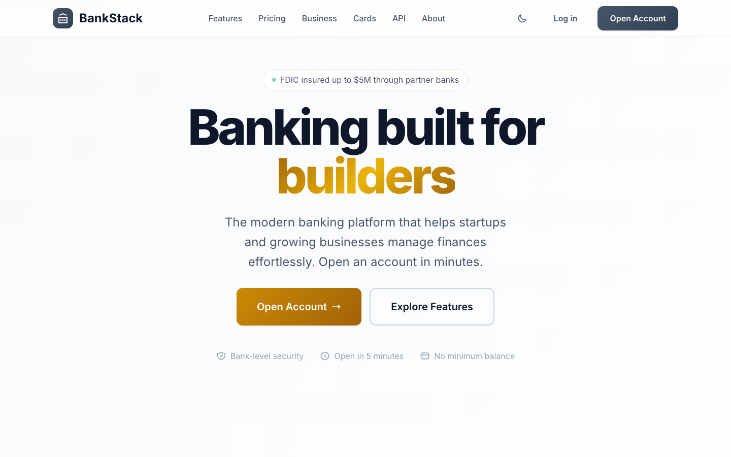BankStack Template