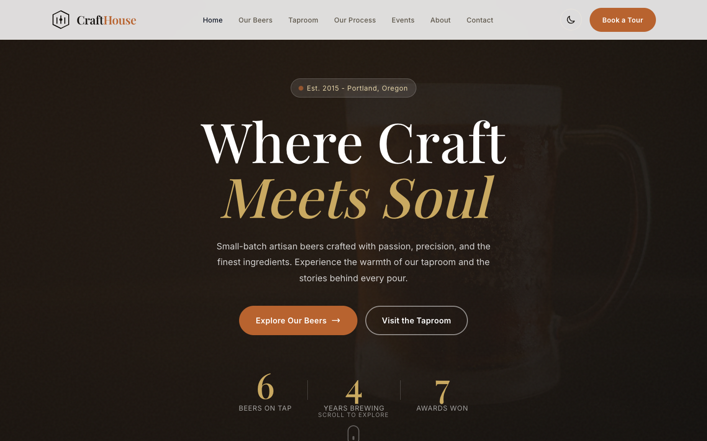 Brewery Template Preview