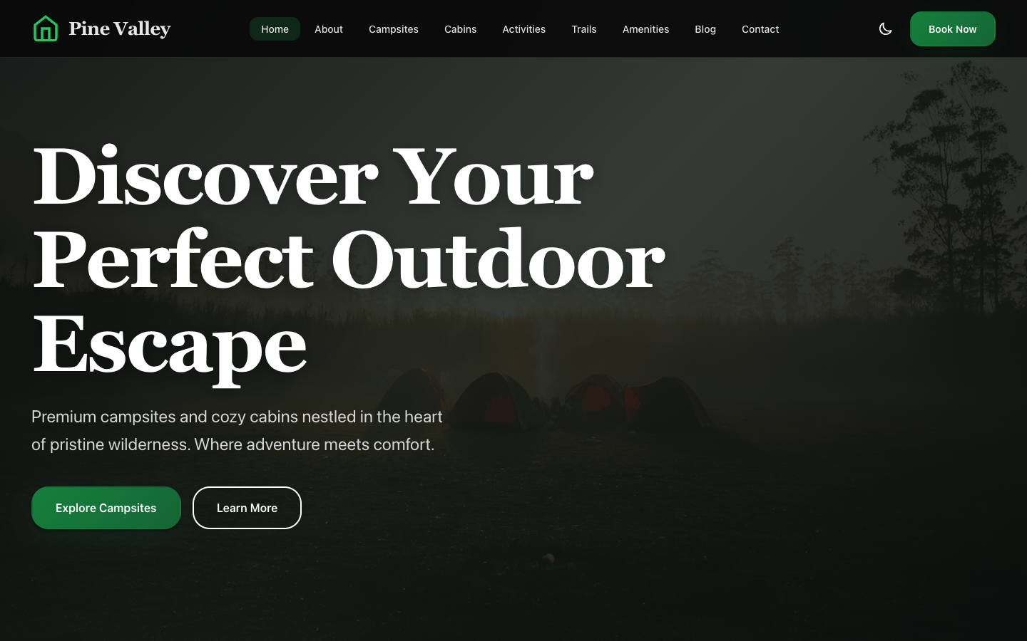 Campground Template Preview