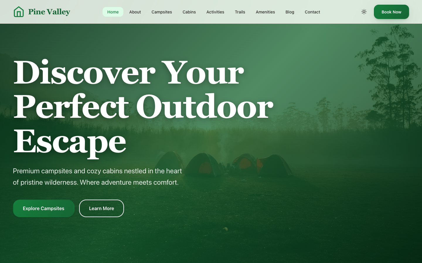 Campground Template Preview