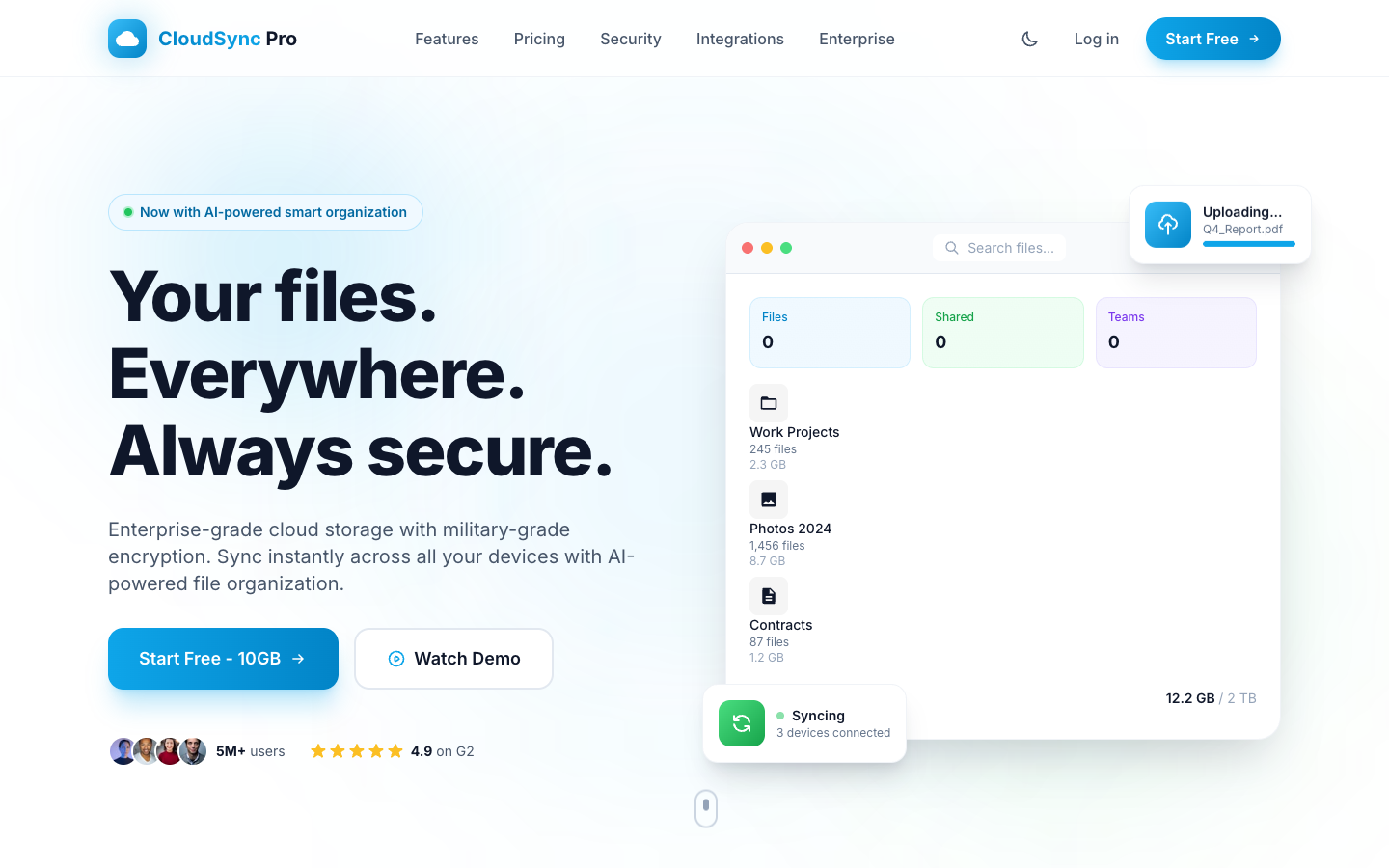CloudSync Template Preview