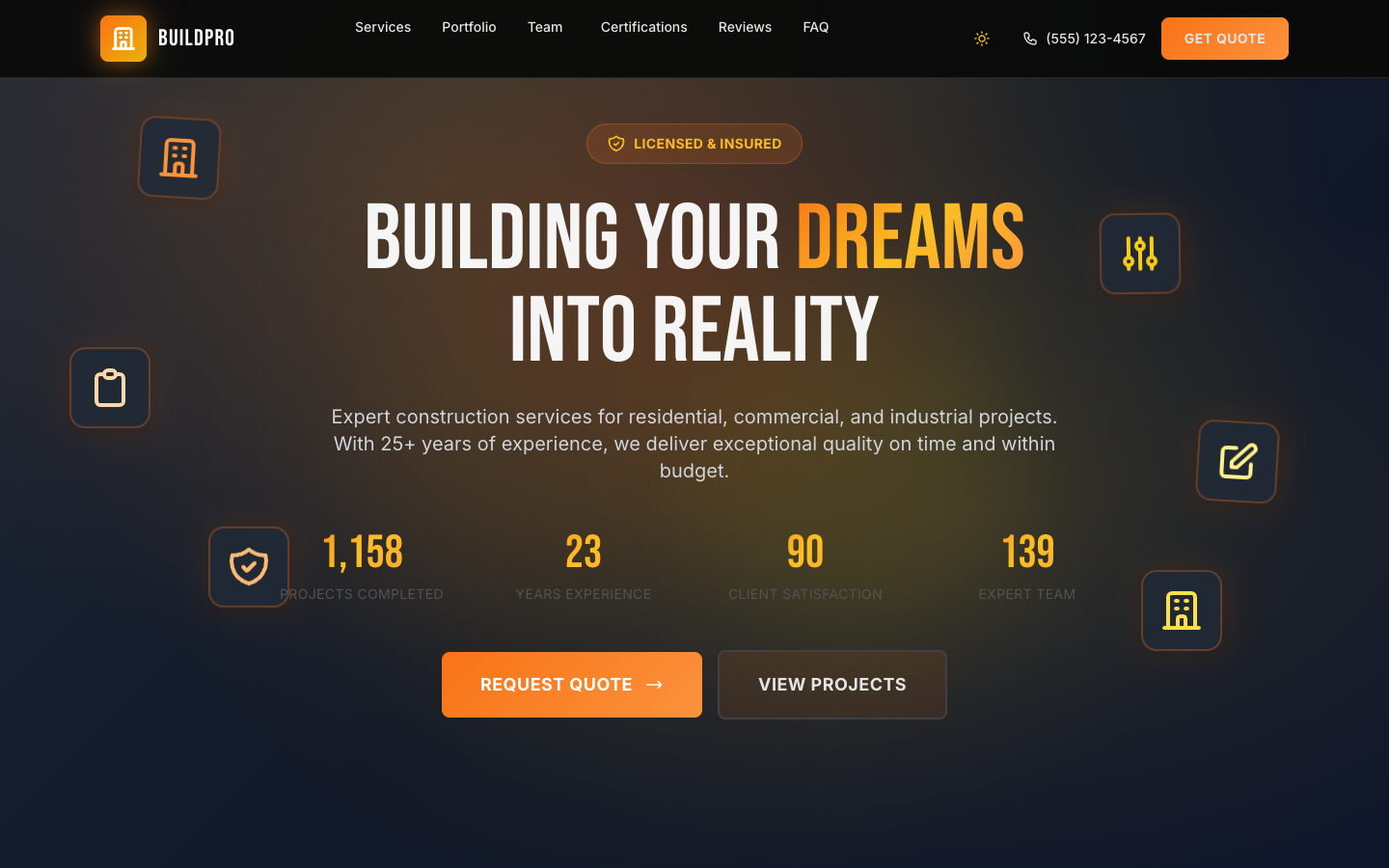 Construction Template Preview