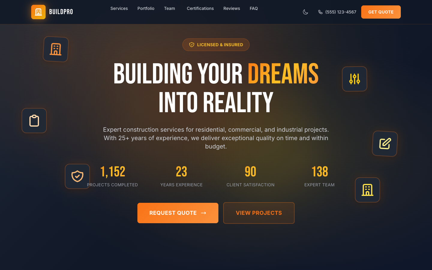 Construction Template Preview