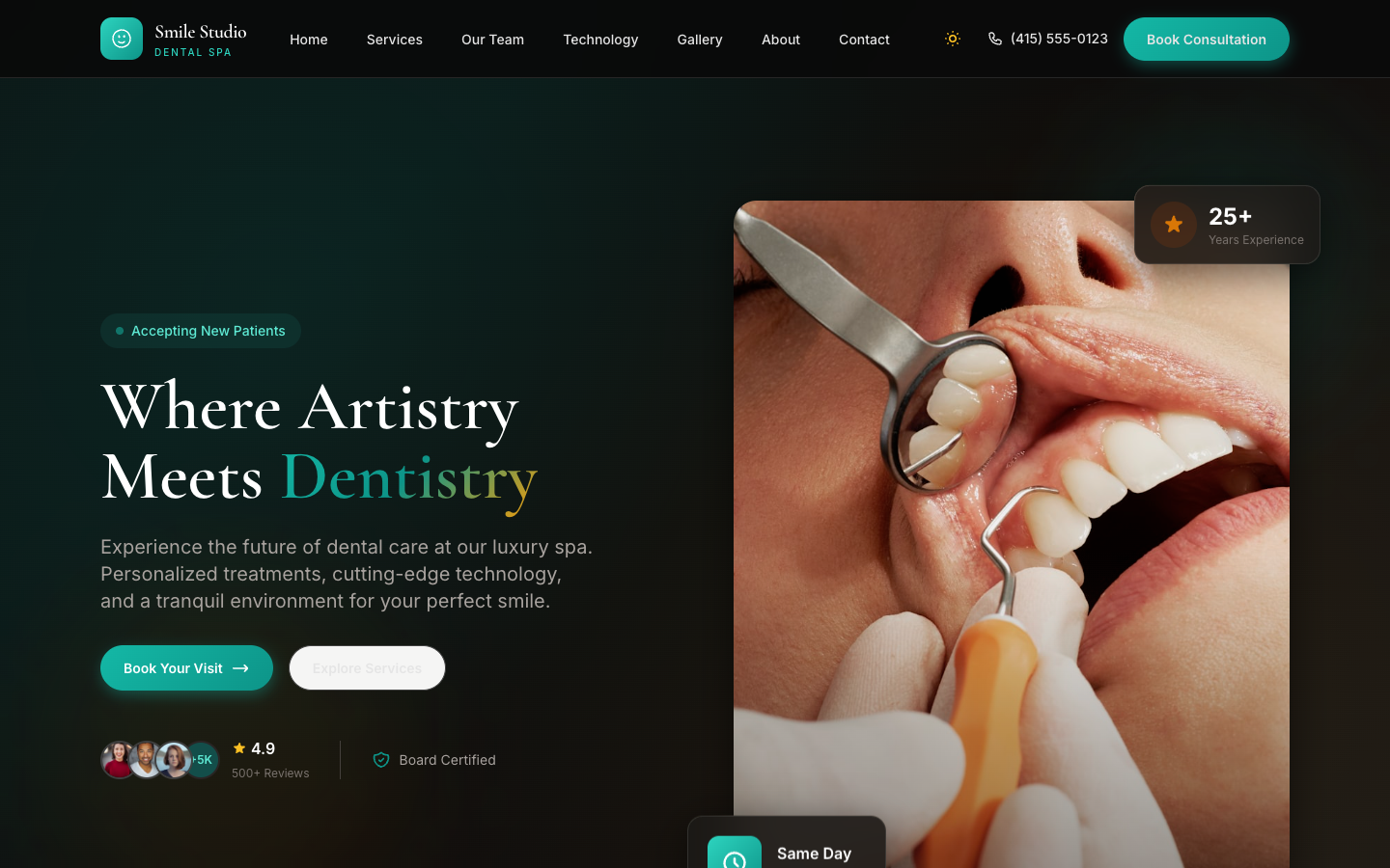 Dentist Template Preview