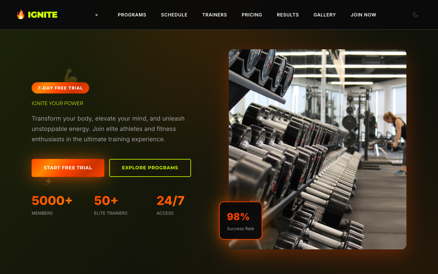 Fitness Template Preview