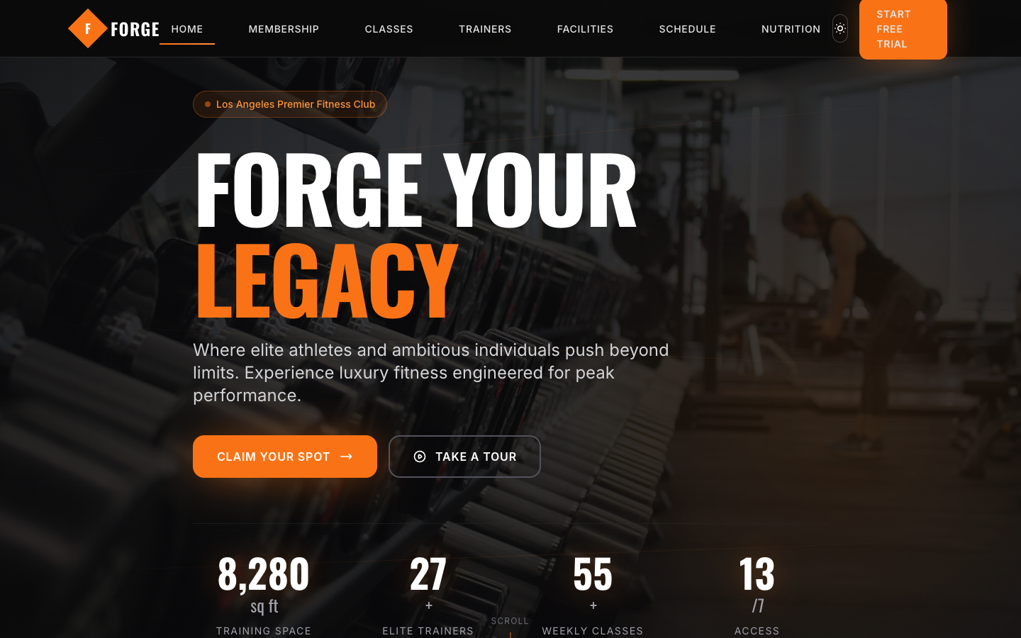 Gym Template Preview