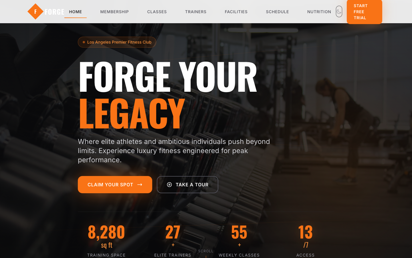 Gym Template Preview