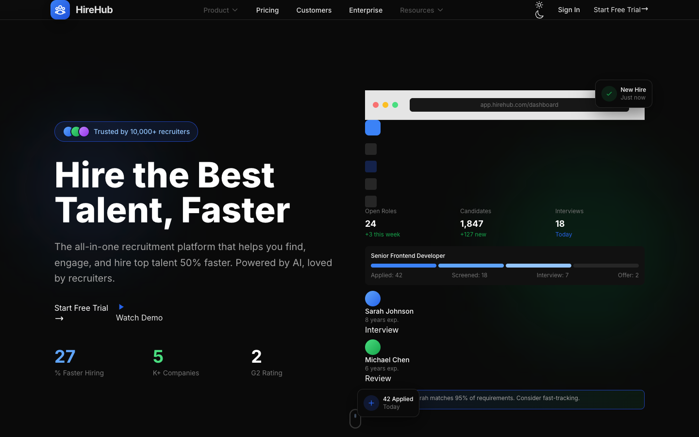 HireHub Template Preview