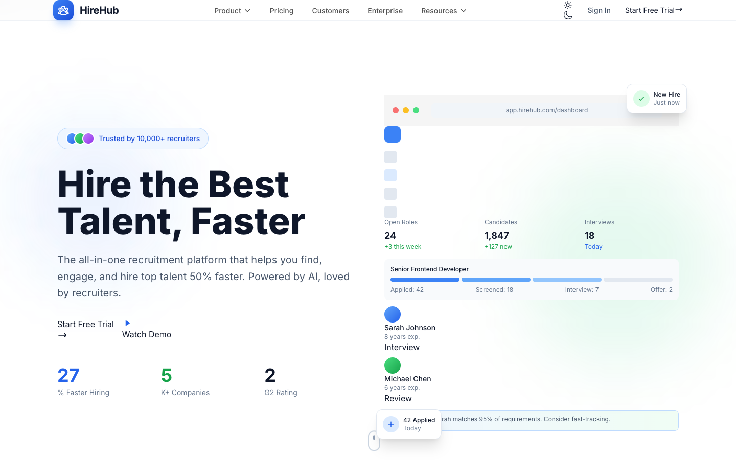 HireHub Template Preview