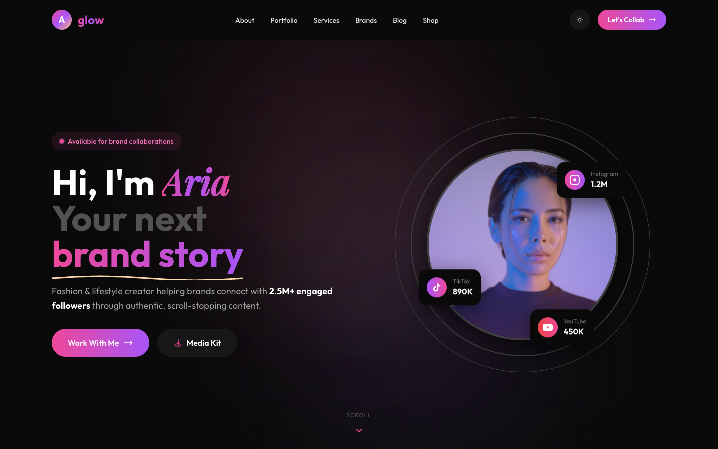 Influencer Template Preview