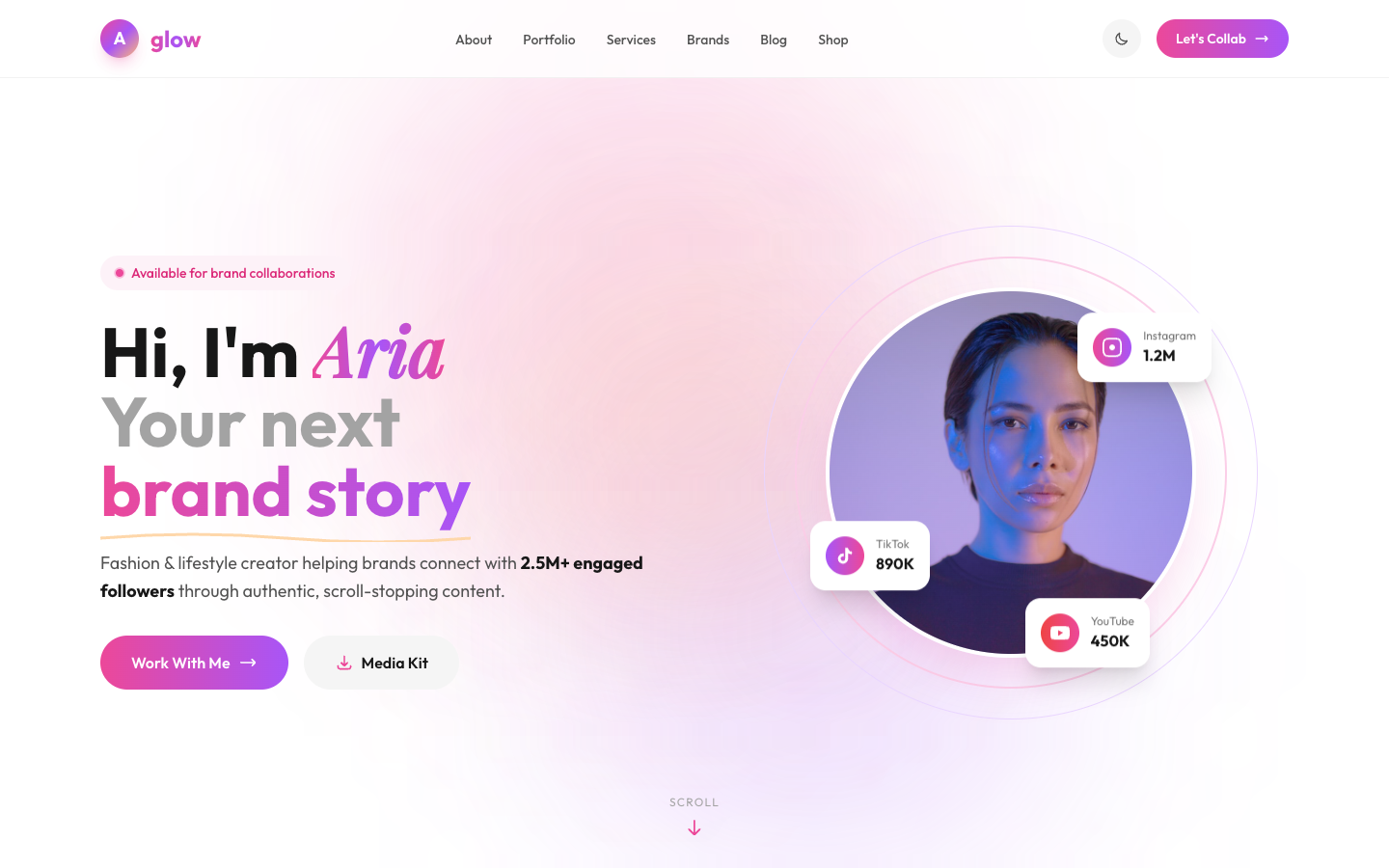 Influencer Template Preview