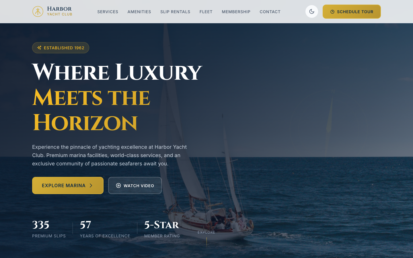 Marina Template Preview