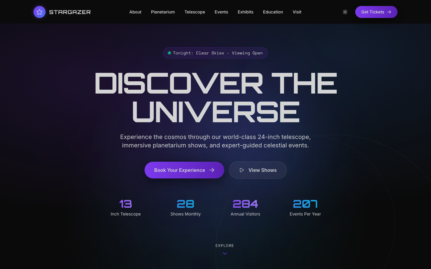 Observatory Template Preview