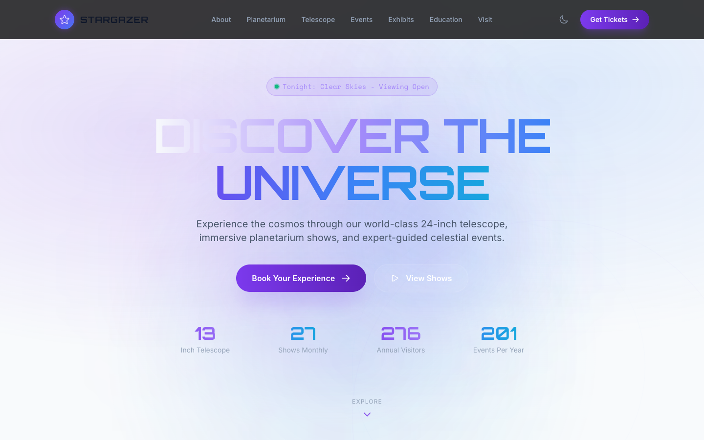 Observatory Template Preview