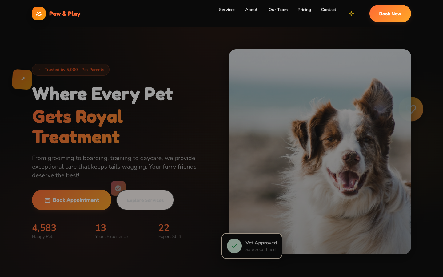 Pets Template Preview