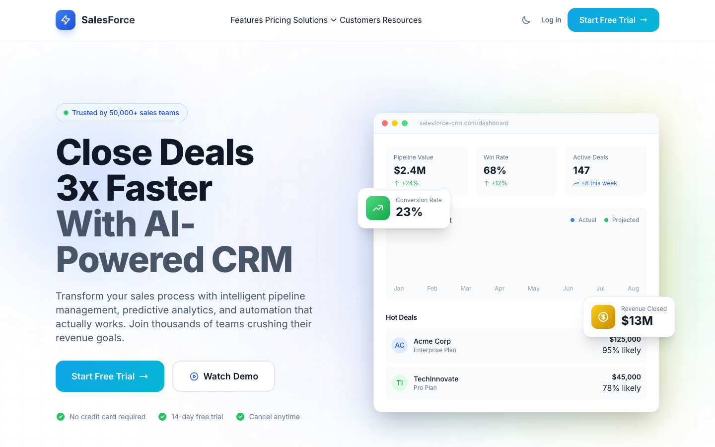 SalesForce Template Preview