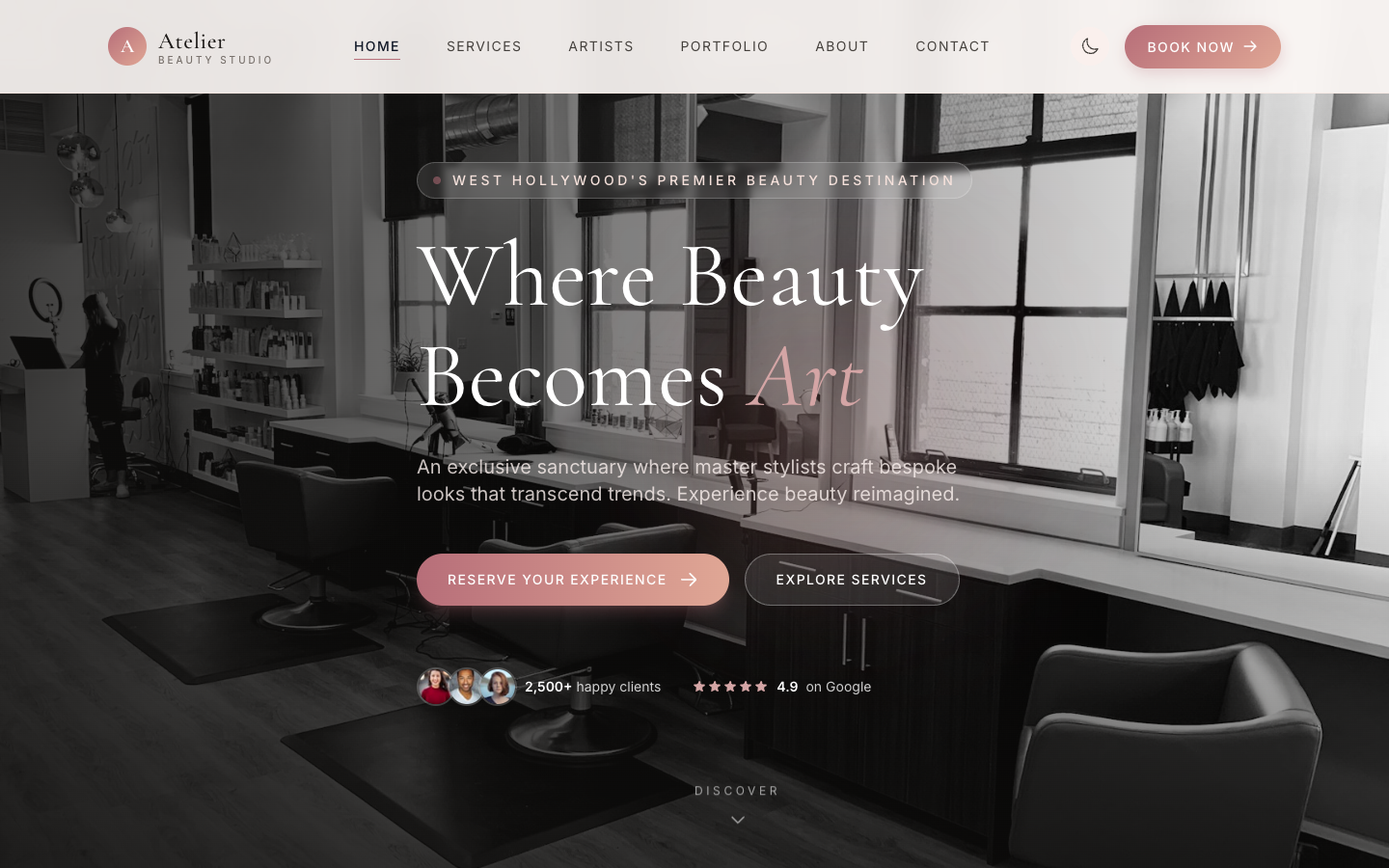 Salon Template Preview