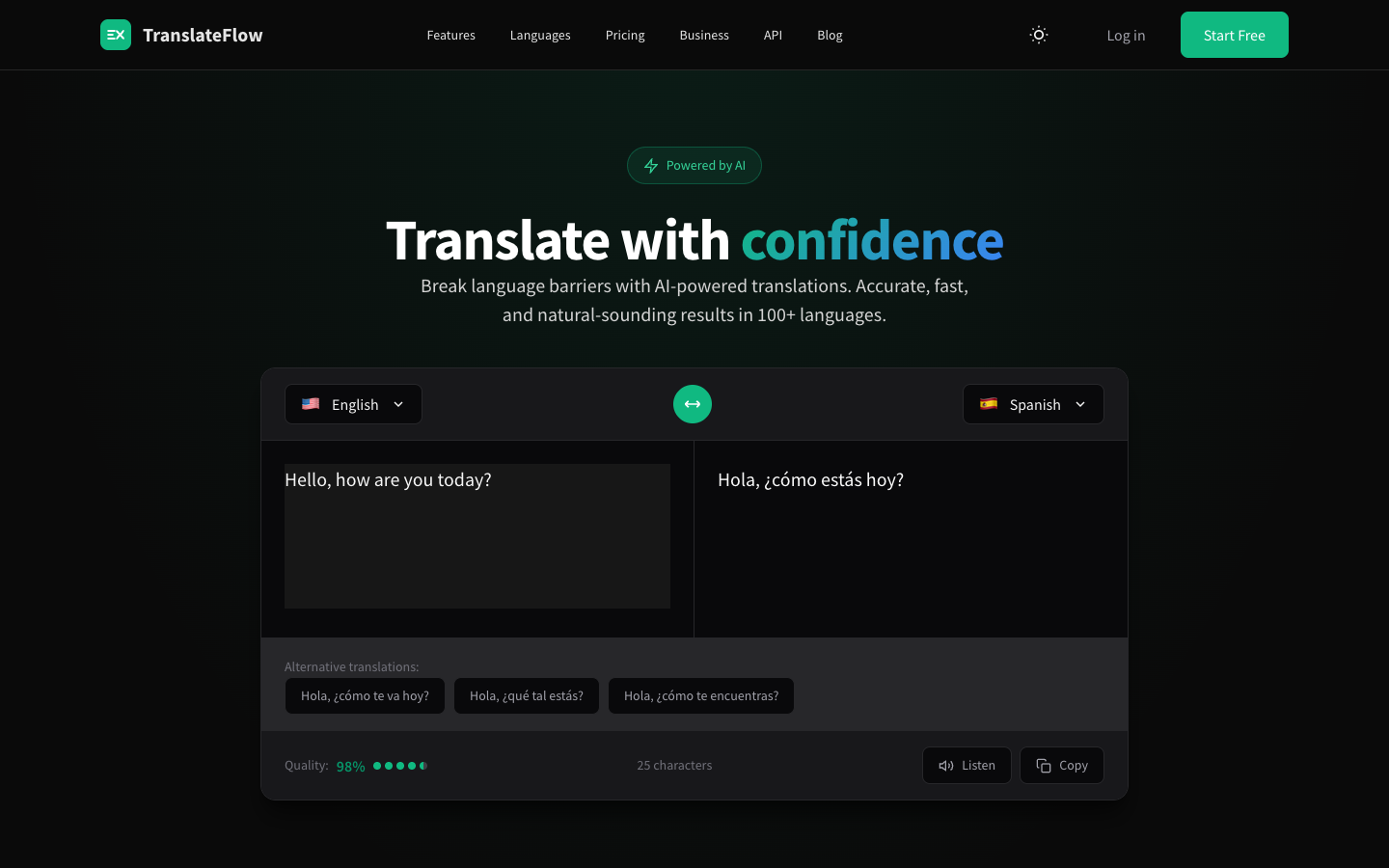 TranslateFlow Template
