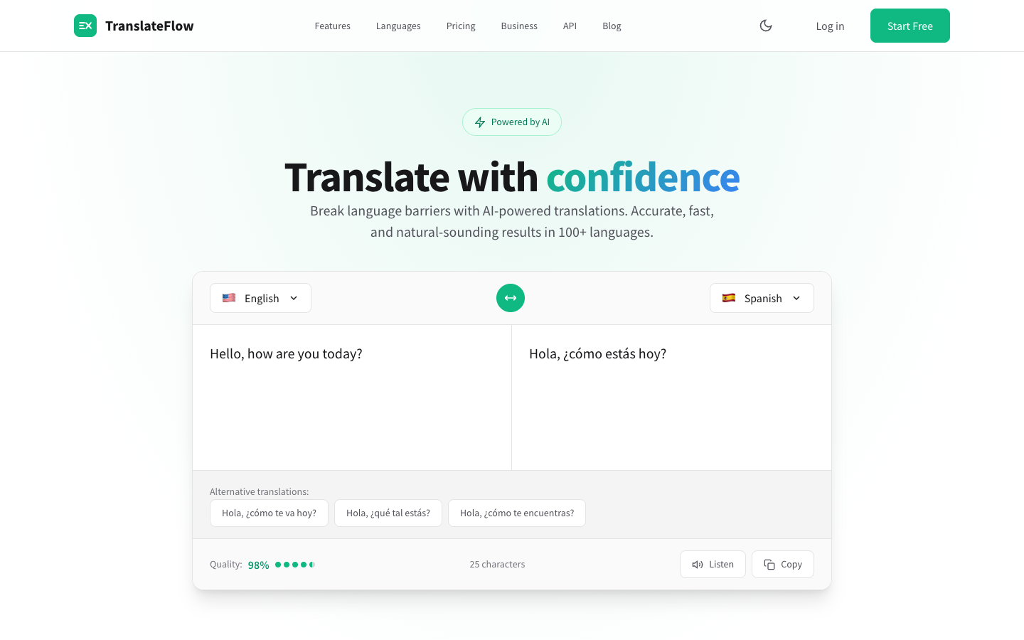 TranslateFlow Template