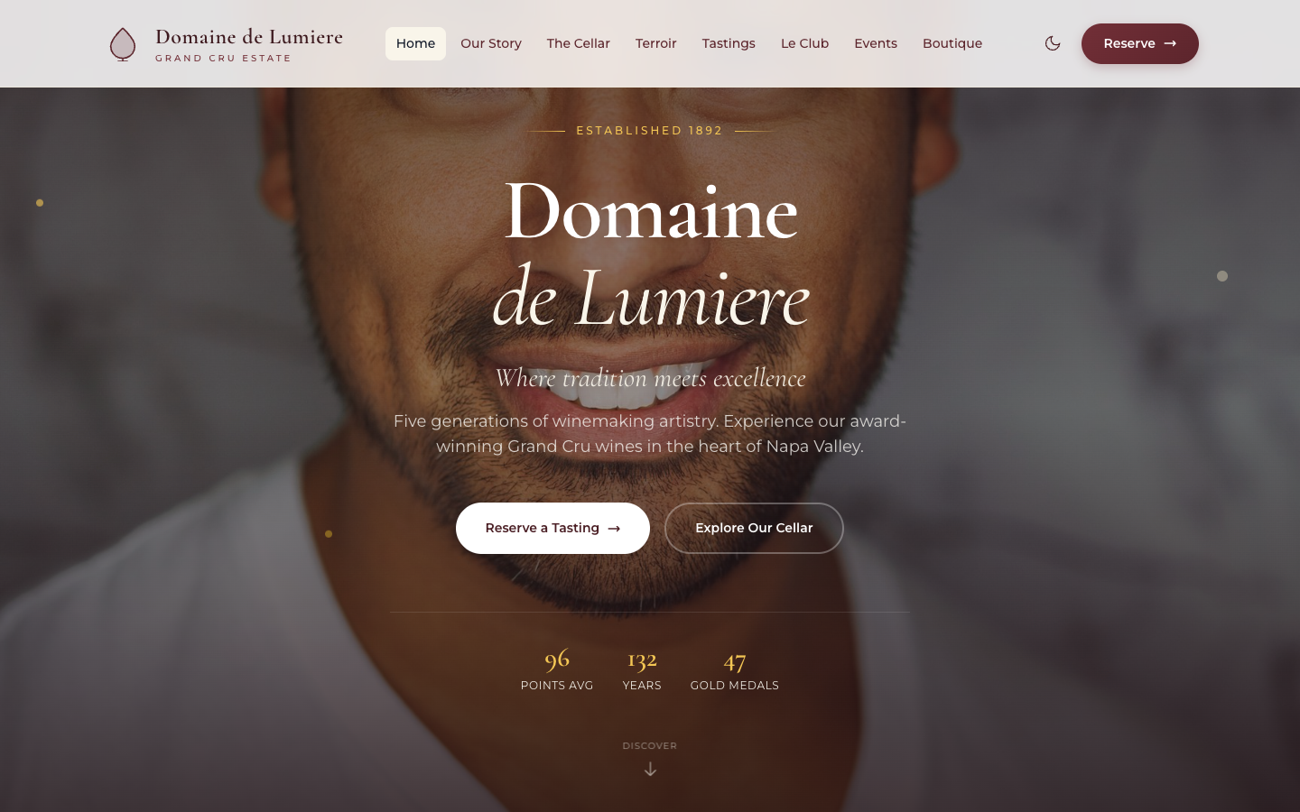 Vineyard Template Preview