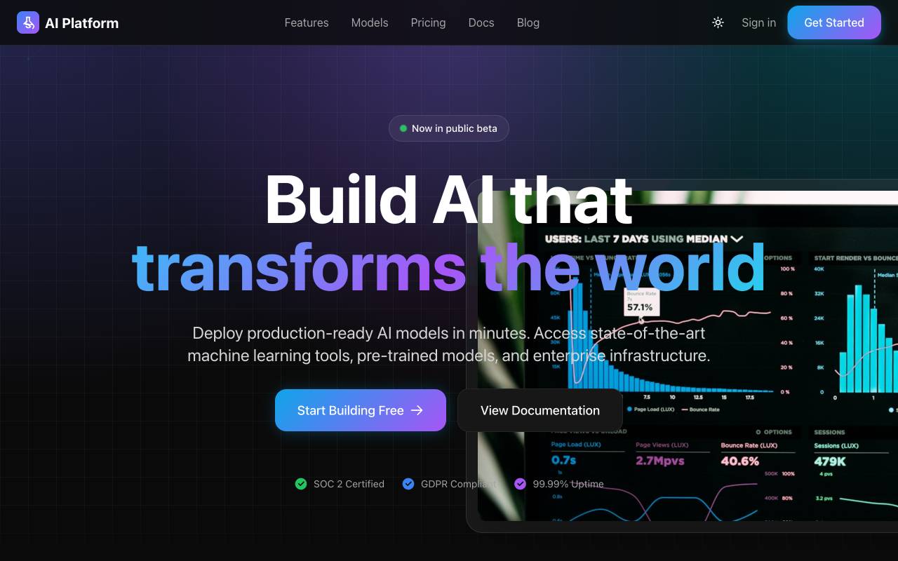 AI Platform Template Preview