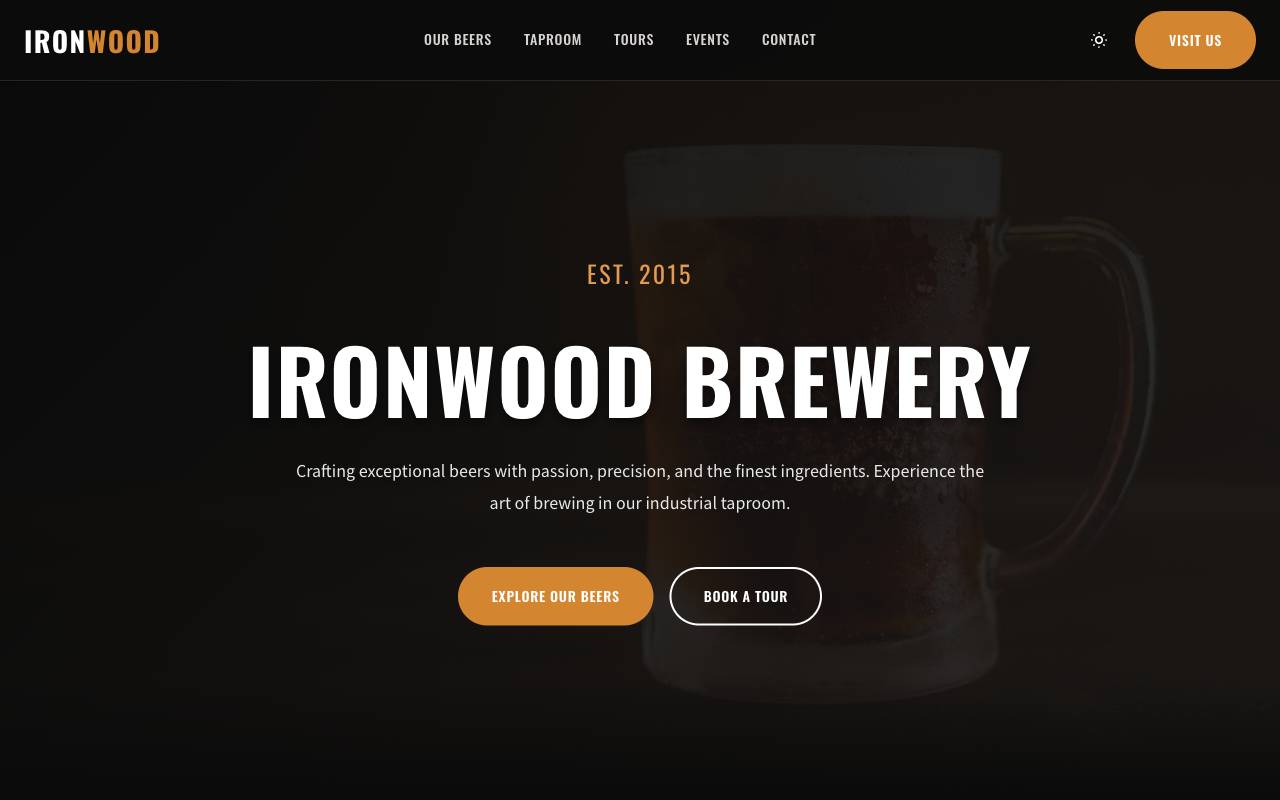 Brewery Template Preview