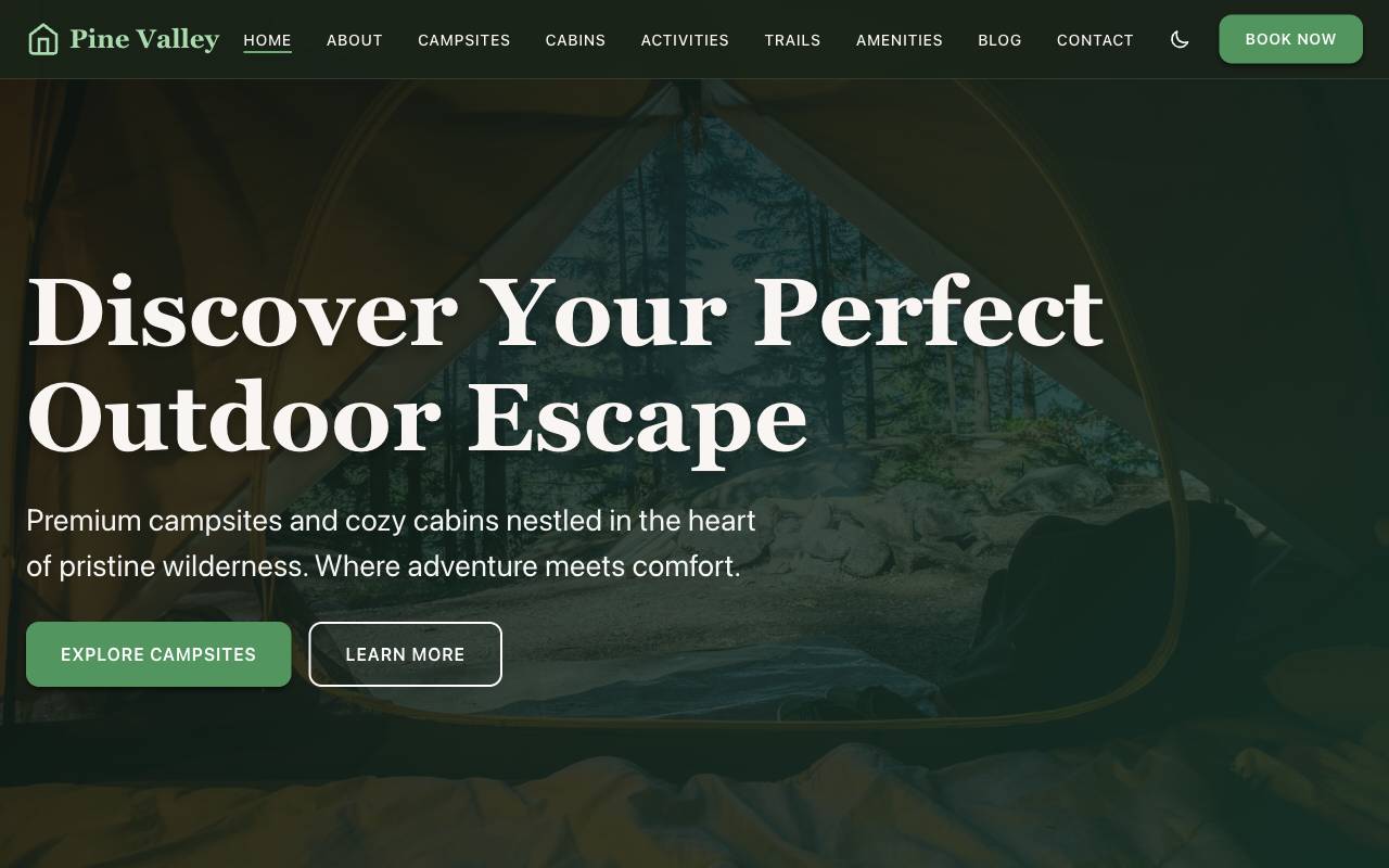 Campground Template Preview