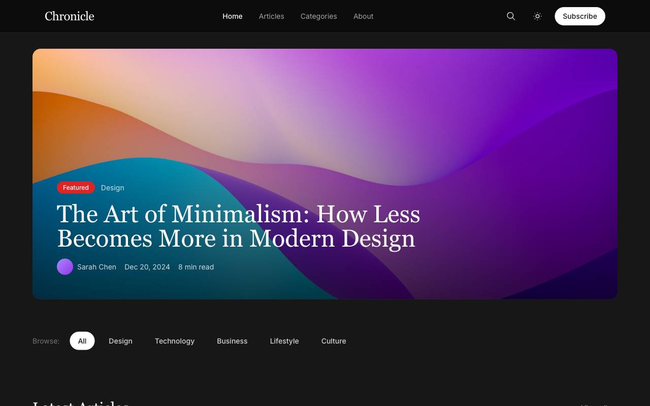 Chronicle Template Preview