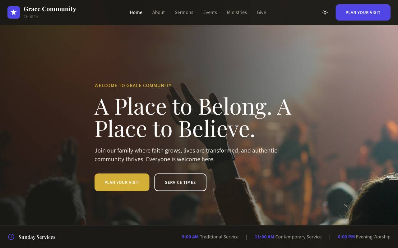 Church Template Preview