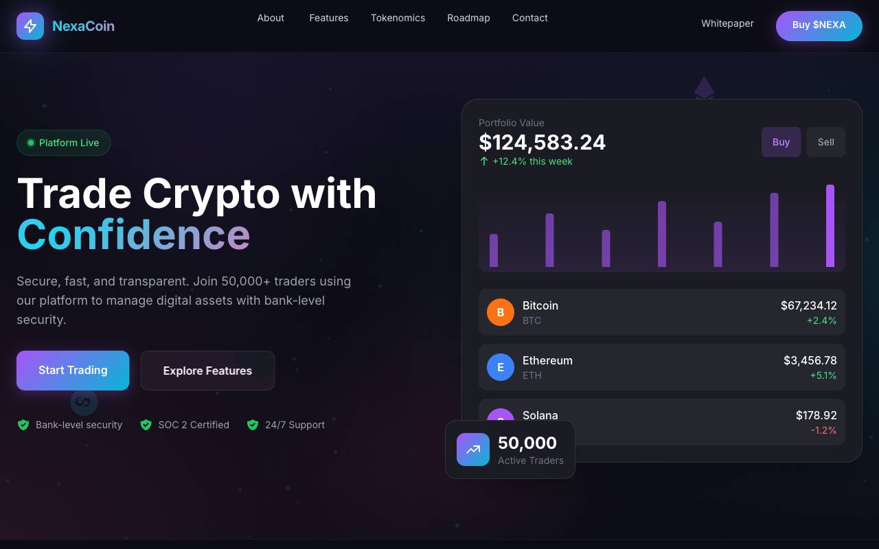 Crypto Template Preview