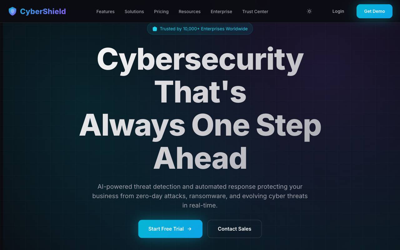 CyberShield Template Preview