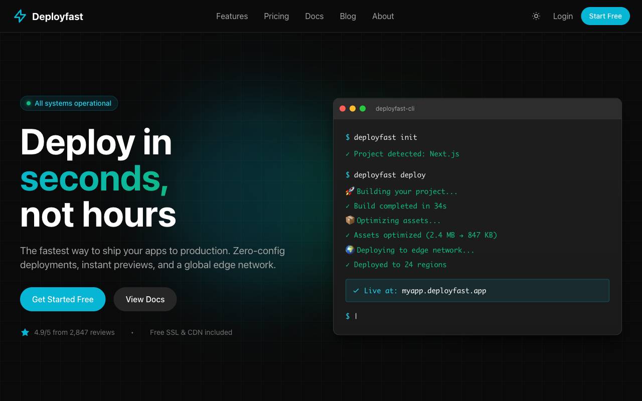 DeployFast Template Preview