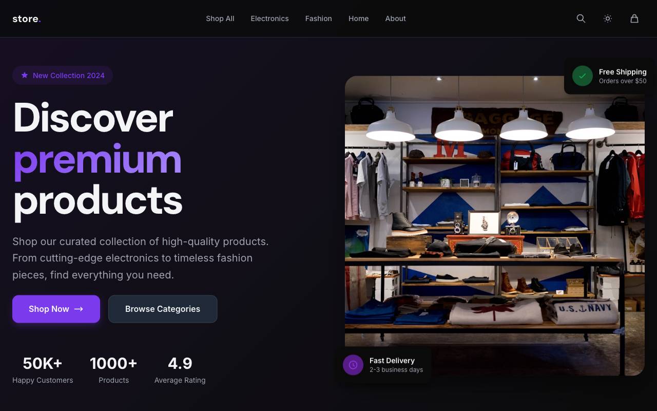 Ecommerce Template Preview