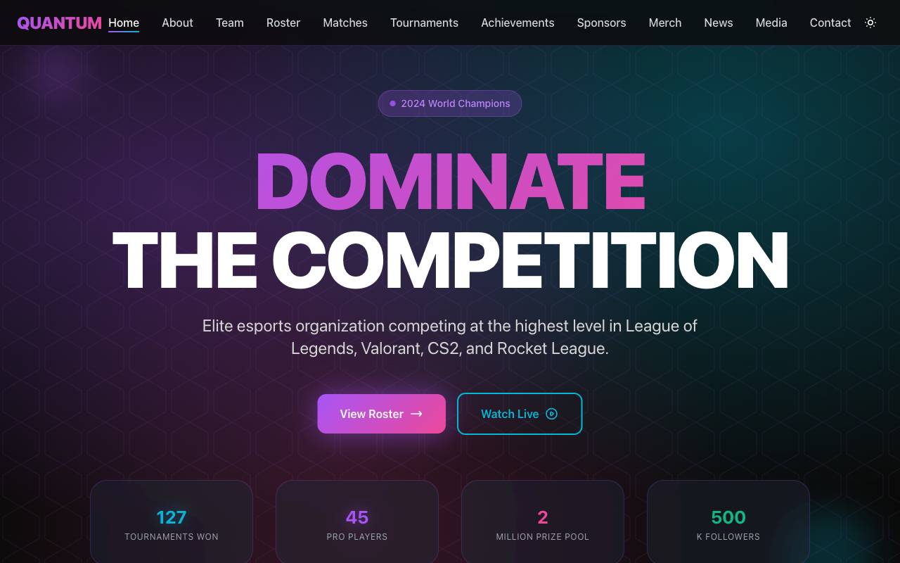 Esports Template Preview