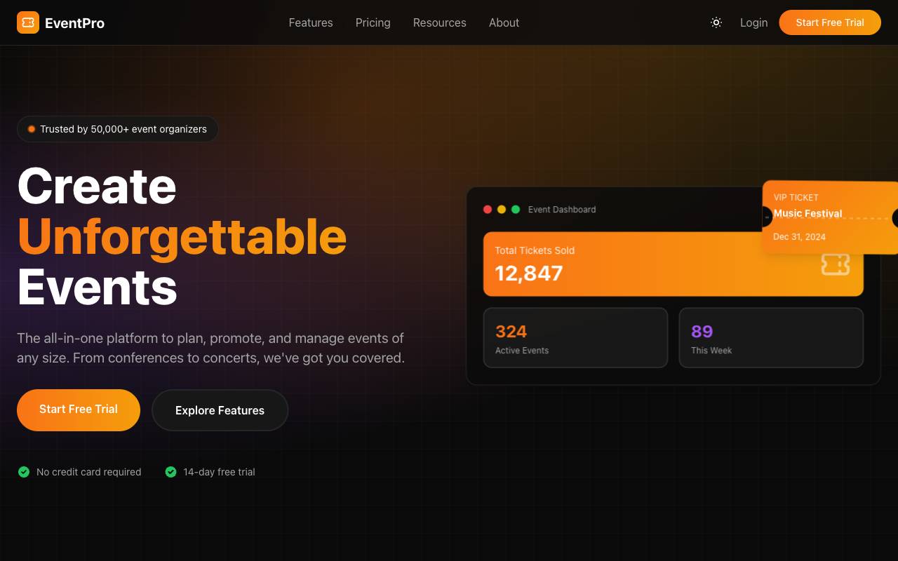 EventPro Template Preview