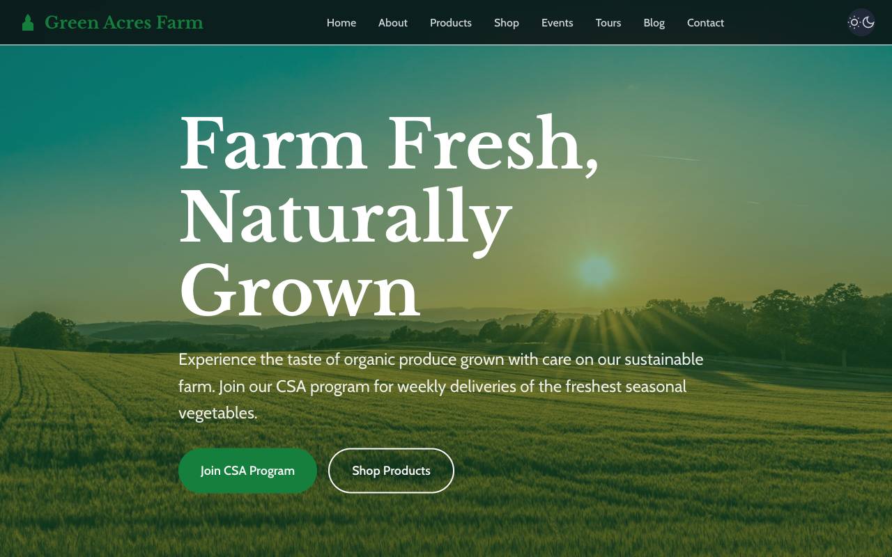 Farm Template Preview