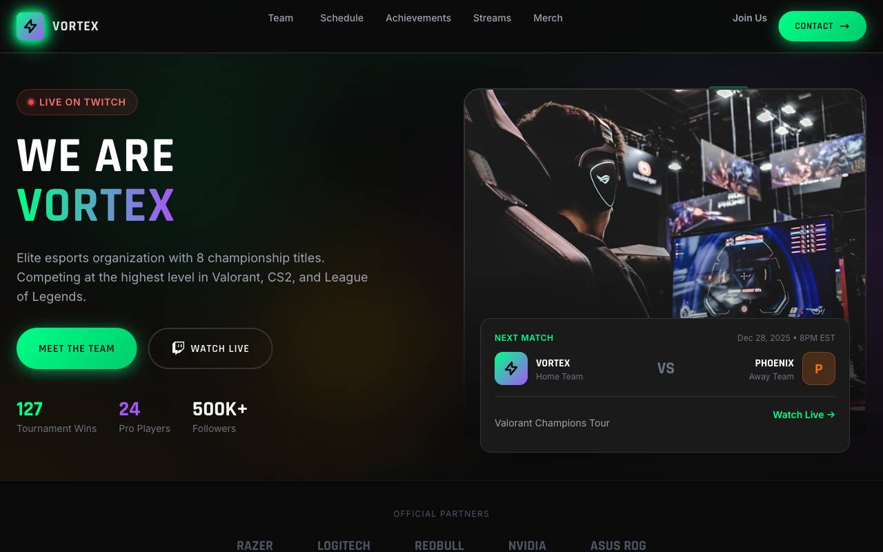 Gaming Template Preview