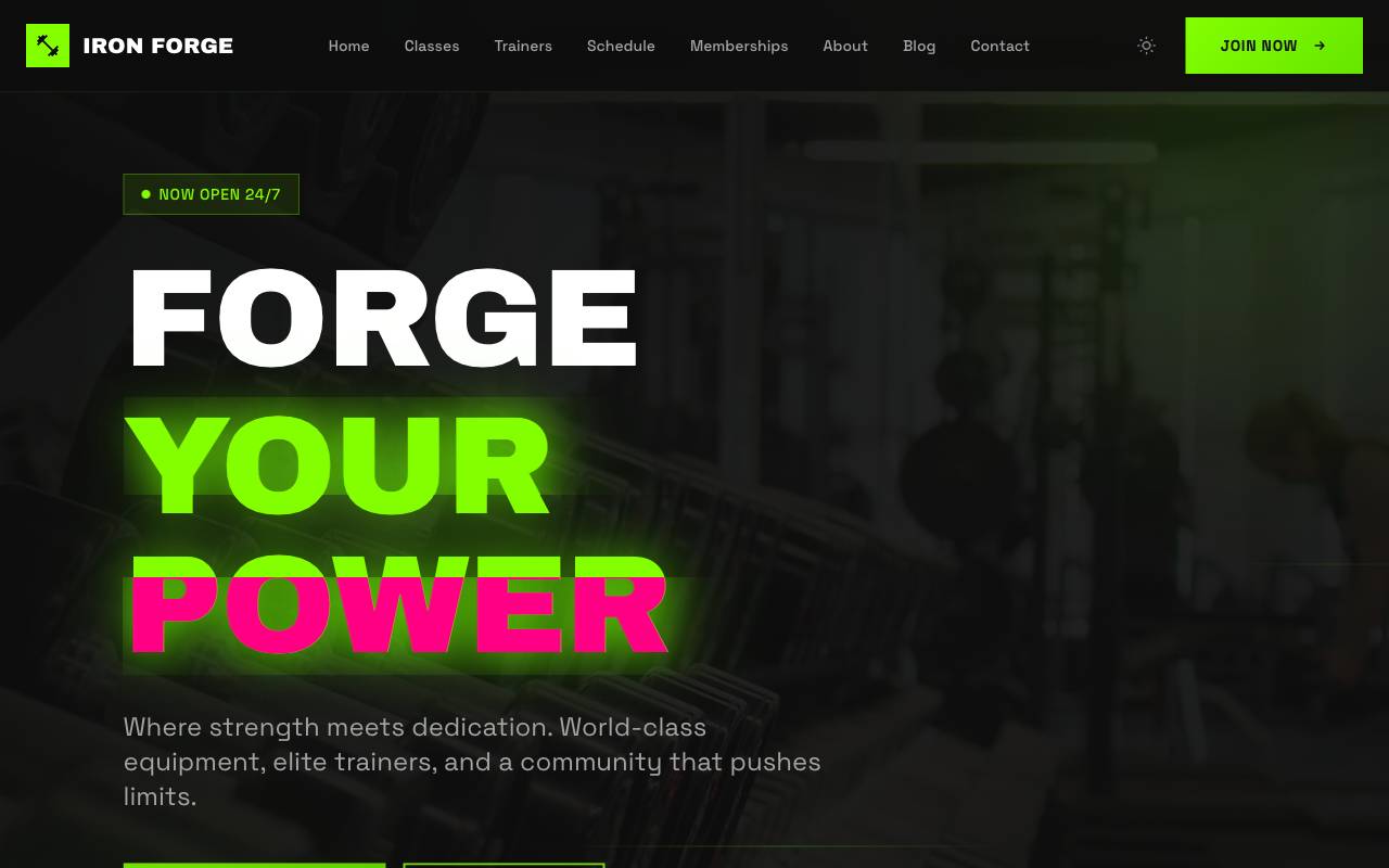 Gym Template Preview