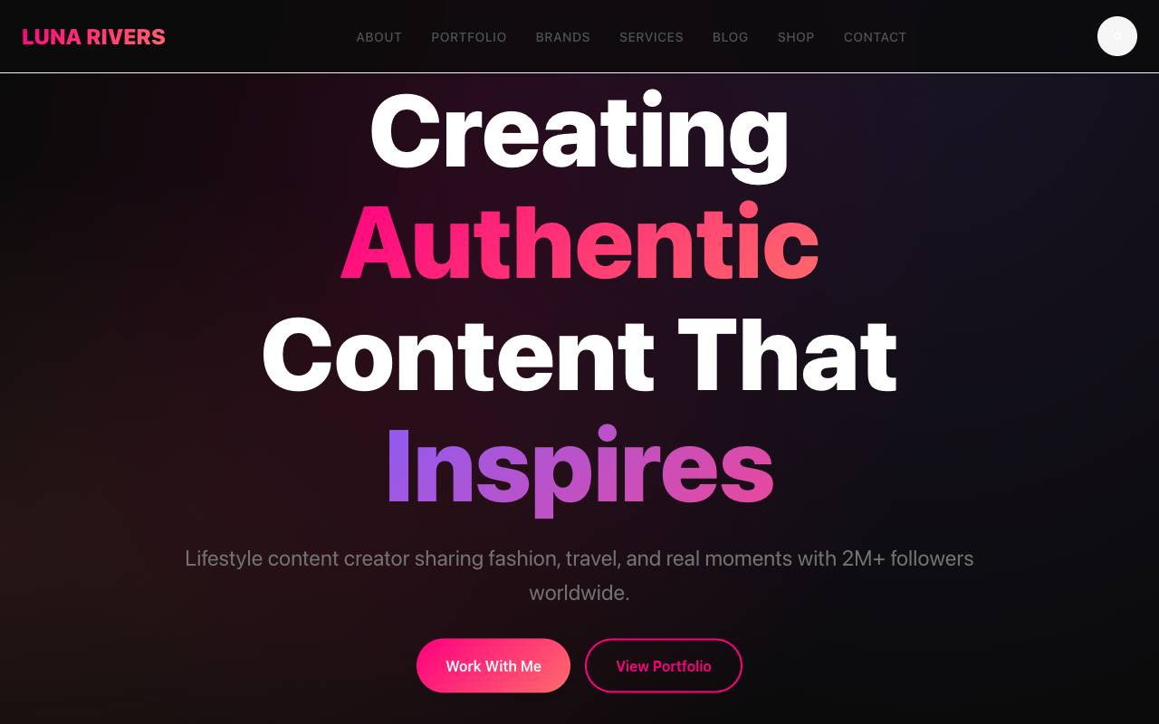 Influencer Template Preview