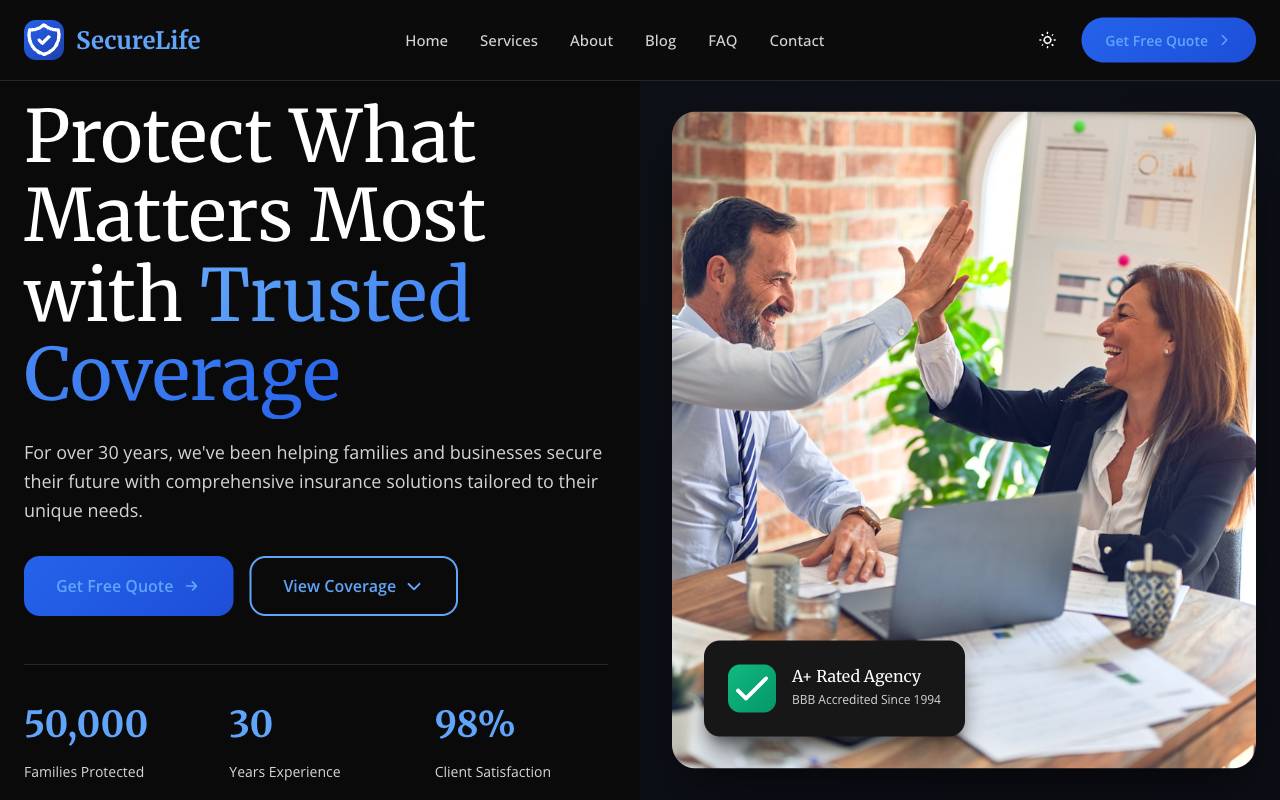 Insurance Template Preview