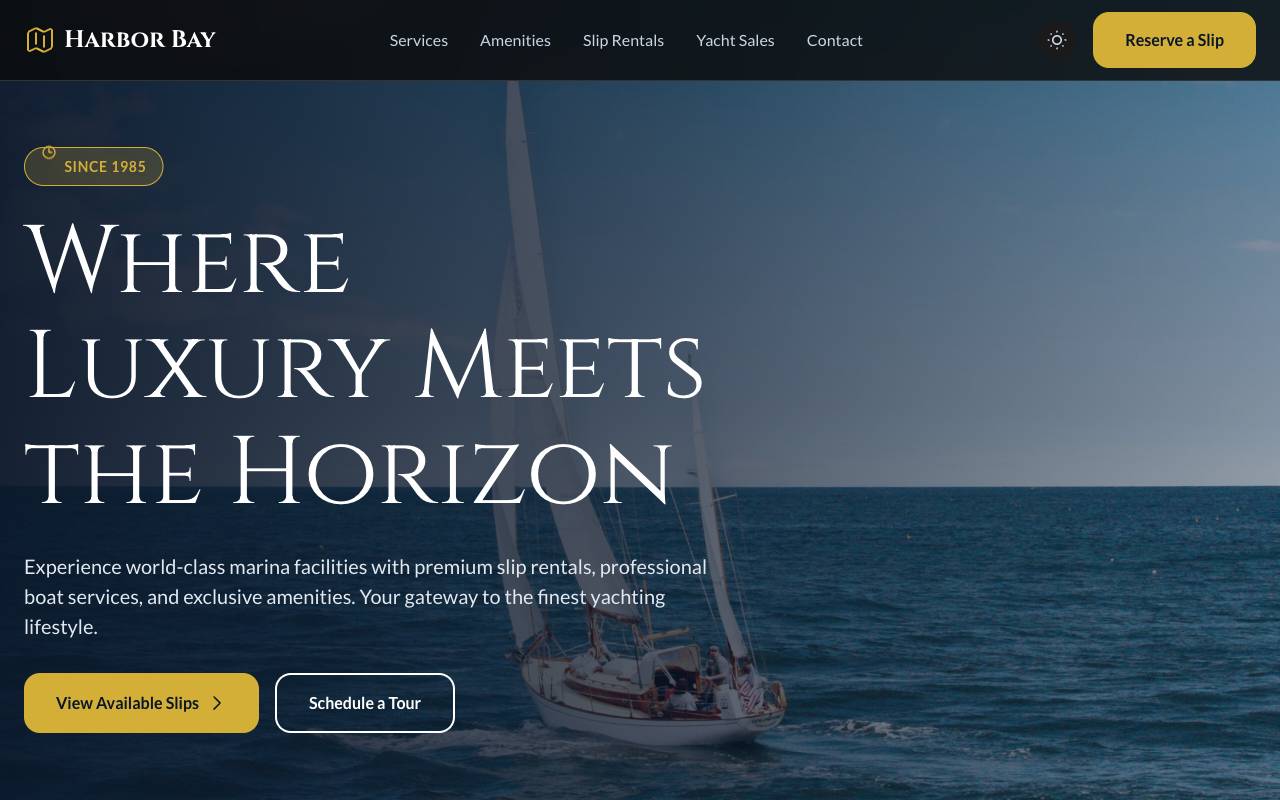 Marina Template Preview