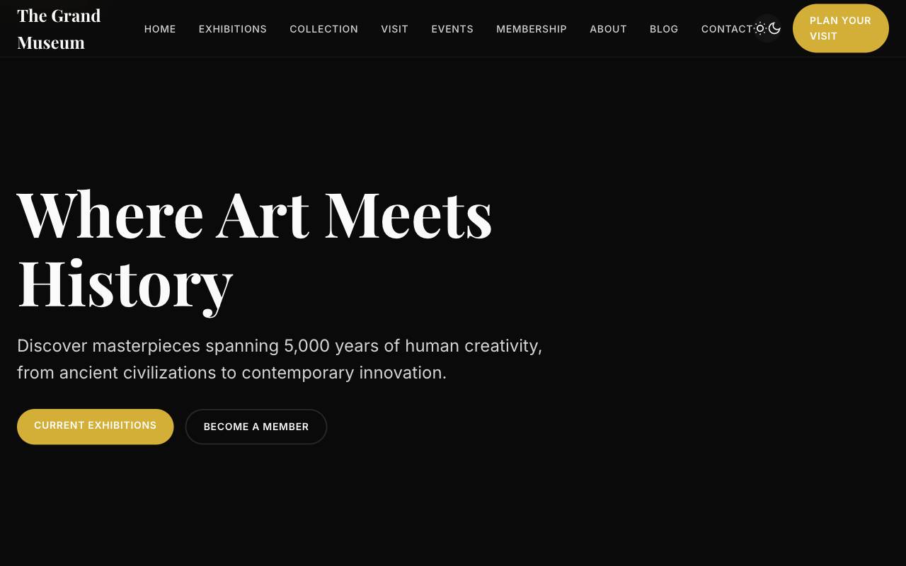 Museum Template Preview