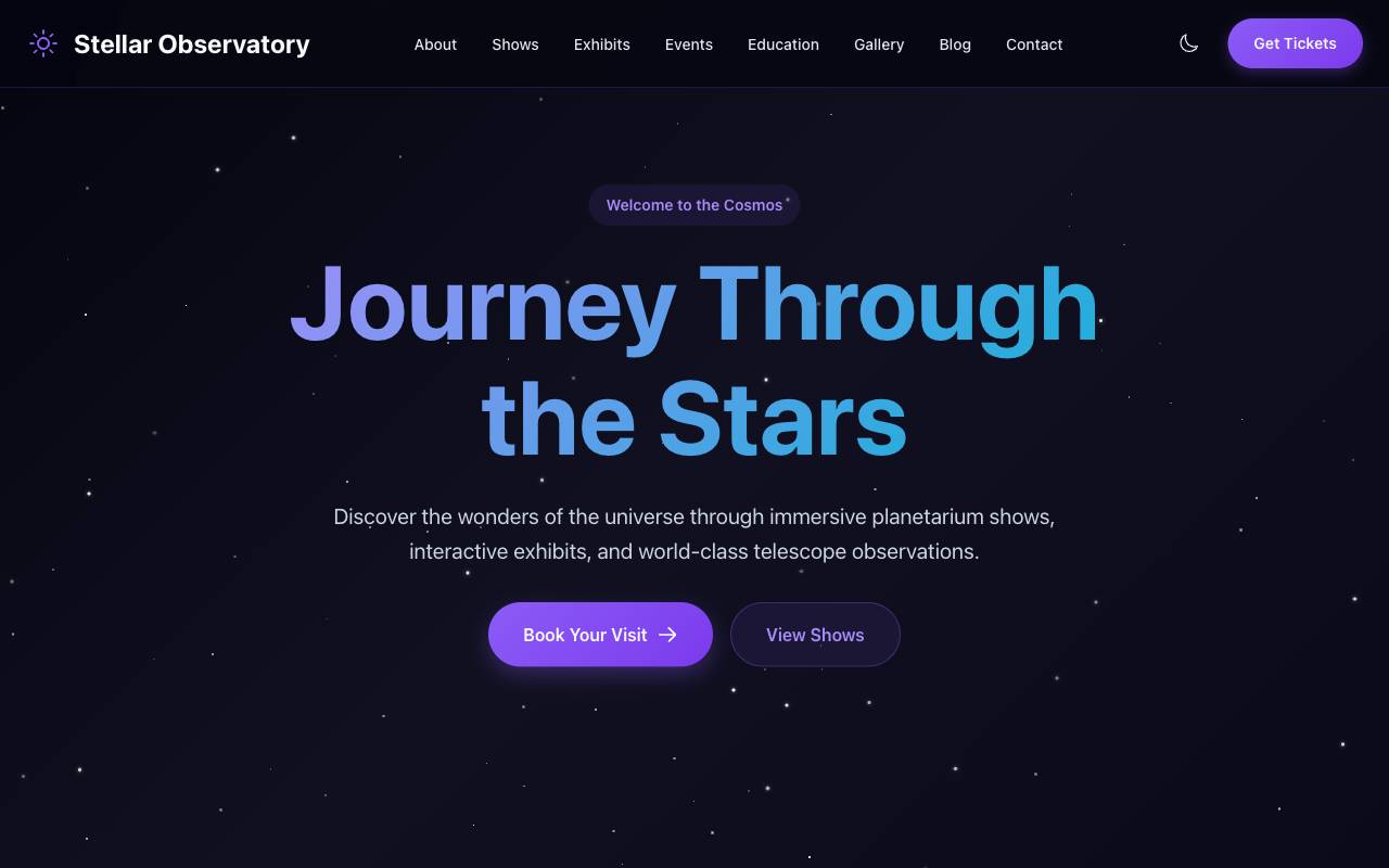 Observatory Template Preview