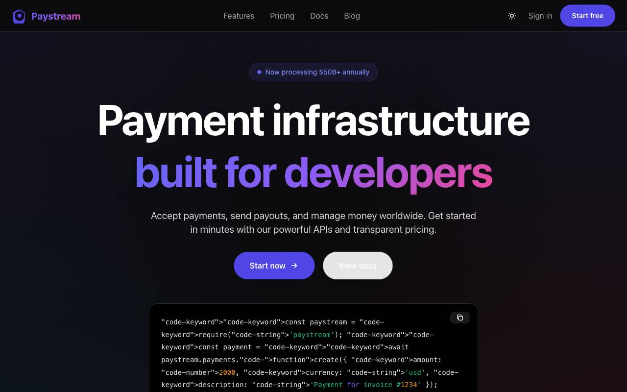 PayStream Template Preview
