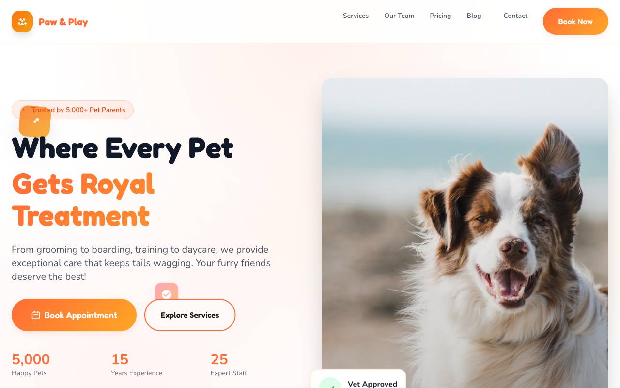 Pets Template Preview