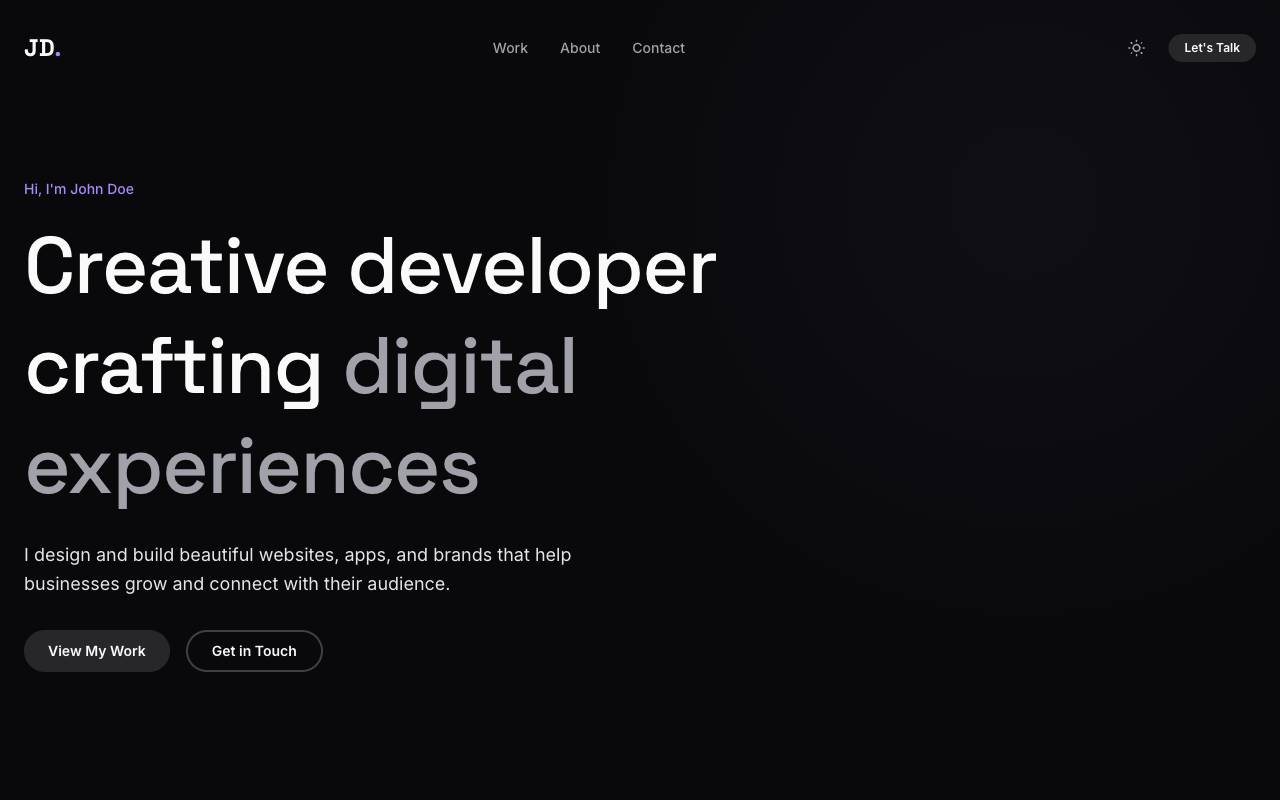 Portfolio Template Preview